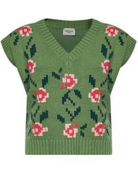 Weekend by Maxmara - Alamaro Intarsia-Knit Vest - Lyst