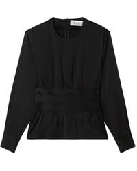 Rohe - Top Plissettato Con Cintura - Lyst