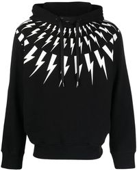 Neil Barrett - Thunderbolt Cotton Hoodie - Lyst