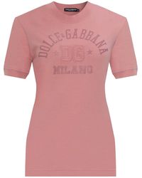 Dolce & Gabbana - T-Shirt With Printed Logo - Lyst
