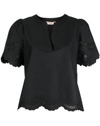 Twin Set - Broderie Anglaise Blouse - Lyst