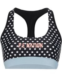 P.E Nation - 'dominion' Star Print Panelled Logo Performance Sports Bra - Lyst