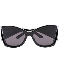 Balenciaga Void Zonnebril Met Vlinder Montuur - Zwart