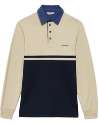 JW Anderson - Denim-Collar Colour-Block Polo Shirt - Lyst