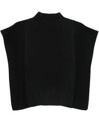 CFCL - Portrait Ruffled-Sleeves Ribbed Top - Lyst