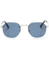 Cartier - Round-Frame Rimless Sunglasses - Lyst