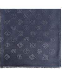 Giorgio Armani - Jacquard-Schal Mit Logo-Muster - Lyst