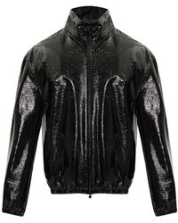 Courreges - Stand-Up Collar Vinyl Jacket - Lyst