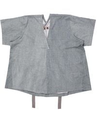 Ziggy Chen - T-Shirt À Col V Et Bride - Lyst