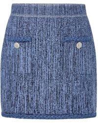 MILLY - Soleil Pinstripe Mini Skirt - Lyst