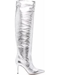 SCAROSSO - Knielaarzen Met Metallic-Effect - Lyst
