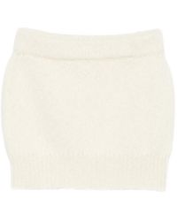 Malo - Minifalda De Punto De Aran De Canalé - Lyst