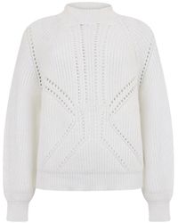 Moorer - Pointelle-Knit High-Neck Sweater - Lyst