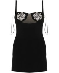 David Koma - Floral-Appliqué Mini Dress - Lyst