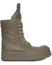 Rick Owens - Mega Geobasket Leather High-Top Sneakers - Lyst