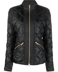 Fay - Diamond-Quilt Zip-Fastening Jacket - Lyst
