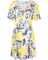 PS by Paul Smith - Floral-print Flared Dress - Lyst