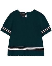 B.B. Wallace - Turrel Striped Wool Top - Lyst