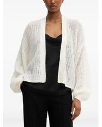 BOSS - Balloon-Sleeve Open-Front Cardigan - Lyst