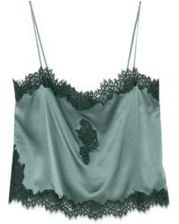 Doen - Haut Avelaine Bordé De Dentelle - Lyst