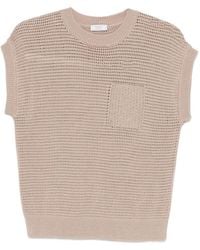 Peserico - Chaleco Con Bolsillo De Parche - Lyst