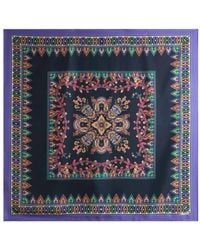 Etro - Seidenschal Mit Geometrischem Muster Und Medaillonmotiv - Lyst