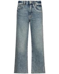 Liu Jo - Embellishment-Detail Cropped Jeans - Lyst