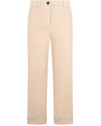 Peserico - Cropped Straight Trousers - Lyst