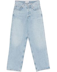 Agolde - Wide-Leg High-Waisted Cotton Jeans - Lyst