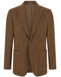 BOGGI - Blazer Herringbone Cotton Blend B Jersey - Lyst