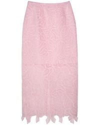 Cecilie Bahnsen - Jupe Crayon Mi-Longue Gus À Nœud Brodé - Lyst