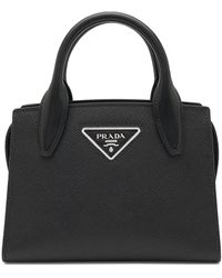 Prada Saffiano Calf Leather Handbag - Black
