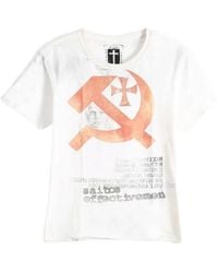 SAITOS - Graphic-Print Distressed T-Shirt - Lyst