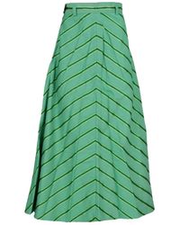 Etro - Striped Midi Skirt - Lyst