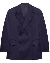 Prada - Double-Breasted Peak-Lapel Blazer - Lyst