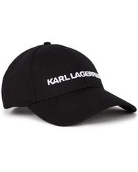 KARL LAGERFELD - Cap With Embroidered Logo - Lyst