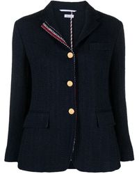 Thom Browne - Rwb-Striped Tweed Blazer - Lyst