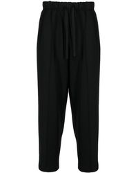 Facetasm High-waist Straight Trousers - Black