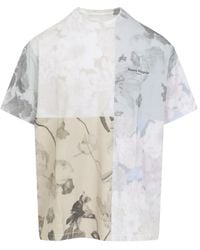 Maison Margiela - Floral-Print Patchwork T-Shirt - Lyst