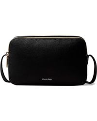 Calvin Klein - Logo-Detail Zip Satchel Bag - Lyst