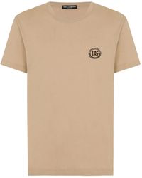 Dolce & Gabbana - Crew-Neck Embroidered-Logo T-Shirt - Lyst