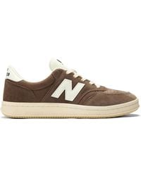 New Balance - T500 Perforated-Detail Suede Sneakers - Lyst