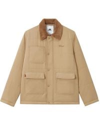 Chocoolate - Quilted Faux-Fur Collar Jacket - Lyst
