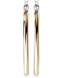 John Hardy - 14Kt Essential Diamond Hoop Earrings - Lyst