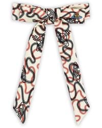 Vivienne Westwood - Orb-Print Bow Hair Clip - Lyst