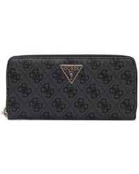 Guess - Laurel 4G Logo-Print Zip-Around Maxi Wallet - Lyst