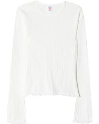 RE/DONE - Top Met Klokmouwen En Gekreukt Effect - Lyst