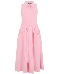 Moschino - Heart-Pocket Sleeveless Midi Dress - Lyst