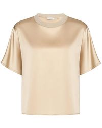 Peserico - Satin Kimono-Sleeve Blouse - Lyst