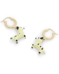 Marni - Enamelled Dog-Charm Hoop Earrings - Lyst